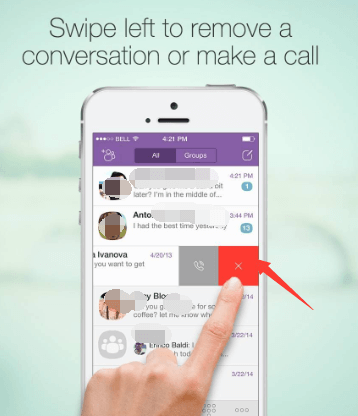 iPhone'da Viber Mesaj Geçmişini Silmek için Viber Uygulamasını Kullanma