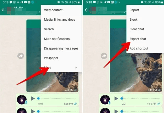 Sohbet Dışa Aktarma Özelliğini Kullanarak WhatsApp Mesajlarını Android'den PC'ye Aktarma