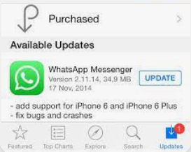 App Store ile WhatsApp'ı güncelleyin