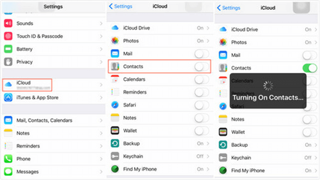 Telefon Numaralarını S8'e Aktarmak için Kişileri iCloud'a Yedekleyin