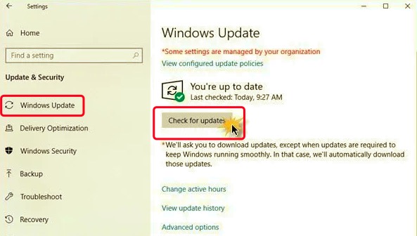 Yüklenmemiş iTunes'u Onarmak için Windows Yazılımını Güncelleyin