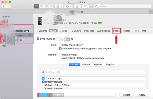 PDF'yi iTunes aracılığıyla iPhone'a aktarın