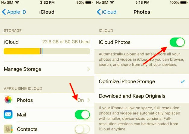 Videoları iPhone'dan Mac'e Aktarmak için iCloud Fotoğraflarını Açın