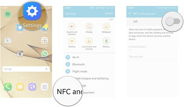 Samsung Arasında NFC İle Veri Aktarın