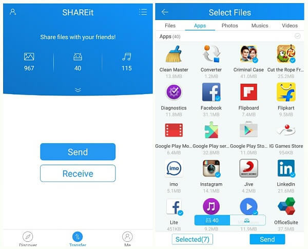 Shareit Üzerinden Samsung'dan Samsung'a Veri Aktarın