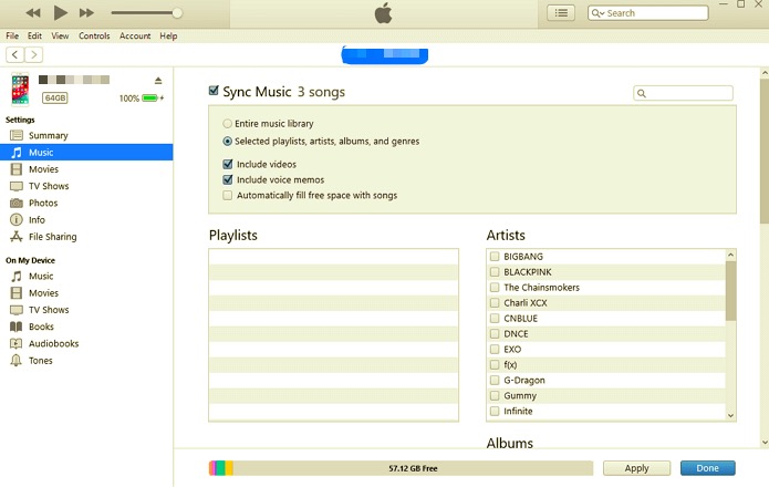 iTunes Kullanarak iPad'e Müzik Aktarın