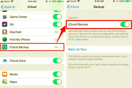 Uygulamaları iPhone'dan iPhone'a Aktarmak için iCloud Yedekleme'yi açın