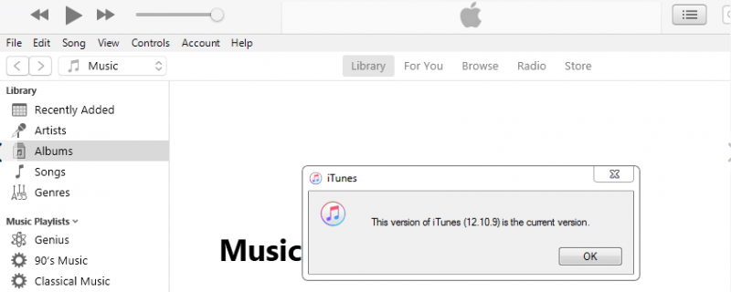 Sisteme Bağlı Bir Aygıtın Çalışmadığını Düzeltmek için iTunes'u Güncelleyin