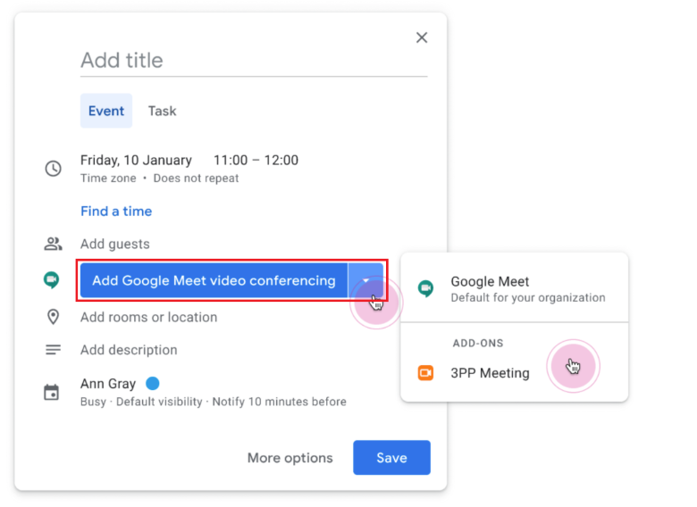 Google Meet'te Kullanılamayan Sorunu Düzeltmek İçin Toplantıyı Planlayın