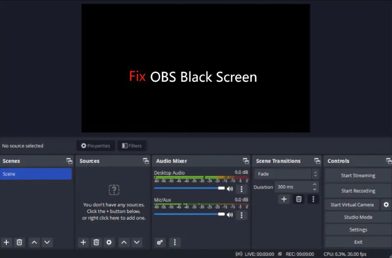 OBS Kaydı Siyah Ekranı Neden ve Nasıl Düzeltilir