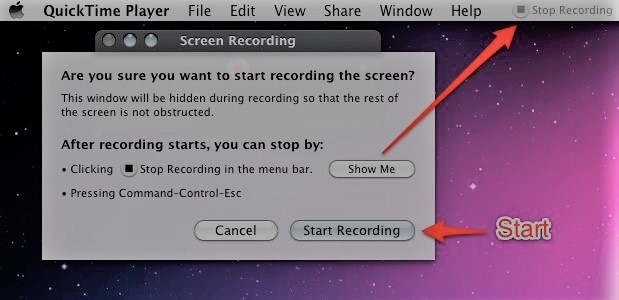 MacOS için Web Kamerası Kayıt Yazılımı - QuickTime Player