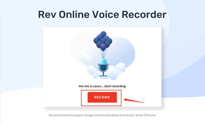 Önerilen Çevrimiçi Ses Kaydedici - Rev Çevrimiçi Ses Kaydedici