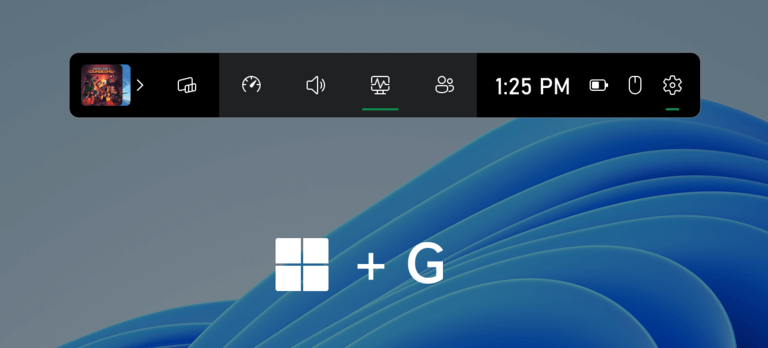 Windows+G ile Samsung Dizüstü Bilgisayarda ekran görüntüsü
