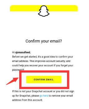 Snapchat Hesabının Kilidini Açmak için E-posta Adresini Doğrulayın