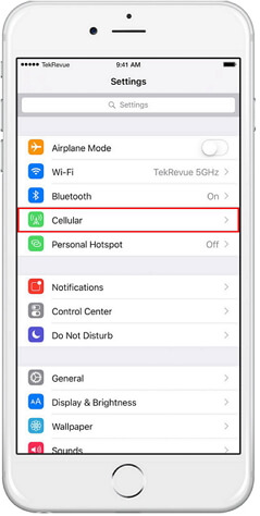 iPhone'un iMessage Kullanarak Resimli Mesaj Gönderip Gönderemeyeceğini Görmek için Hücresel Verileri Kontrol Edin