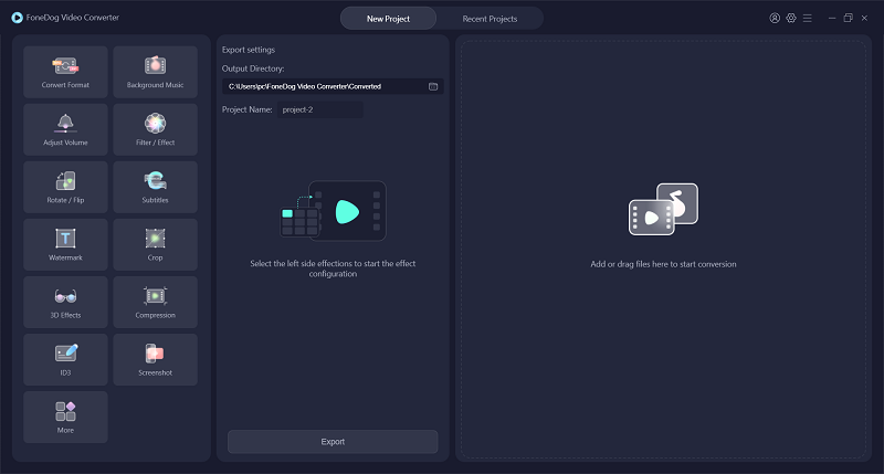 FoneDog Video Converter Ücretsiz Video Düzenleme Yazılımı