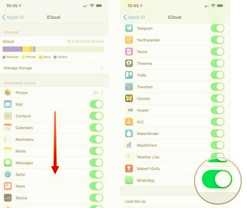 WhatsApp Yerel Yedekleme için iCloud Yedeklemeyi Etkinleştirin