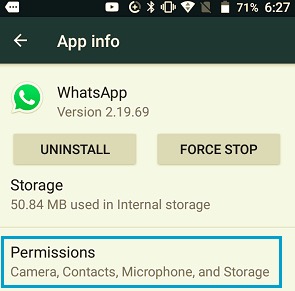 Android'de WhatsApp Kişi İzinlerinin Gösterilmeyen Kişileri Düzeltmesine İzin Ver