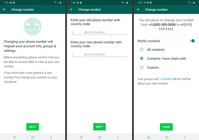 WhatsApp'ta Yeni Bir Telefon Numarasına Geçiş