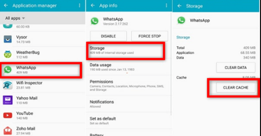 Android'de WhatsApp Önbelleğini Temizle