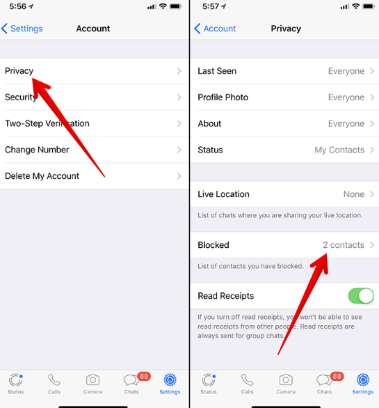 iPhone Kullanarak iPhone'dan WhatsApp Kişilerini Silme