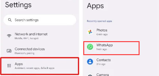 Android Ayarlarında WhatsApp'ı Bulun