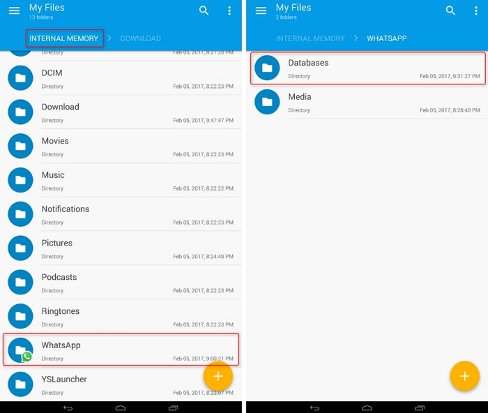 Xiaomi'de Silinmiş Whatsapp Mesajlarını Kurtarmak için Whatsapp Veritabanlarına Yedekleme