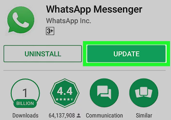 WhatsApp'ın Android'deki En Son Sürüme Güncellendiğinden Emin Olun